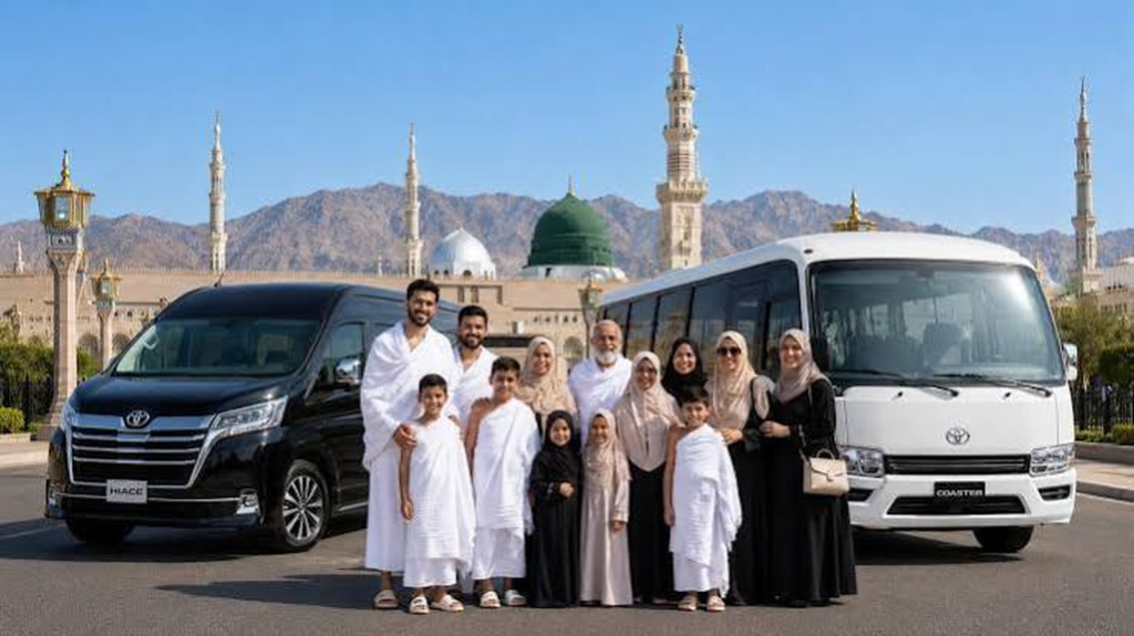 Umrah taxi service family group ride